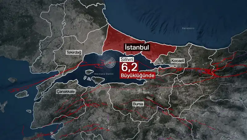İstanbul'da Şok Etkisi Yaratan 6,2 Büyüklüğünde Deprem Meydana Geldi