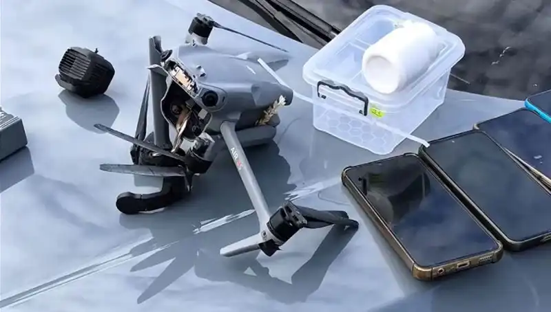 Uyuşturucu Dolu Drone, Güvenlik Güçleri Tarafından Düşürüldü