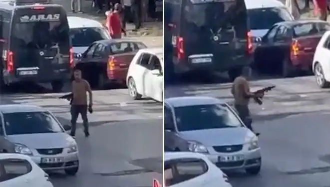 Başakşehir'de Dehşet Anları: Pompalı Tüfekle Yolu Kapatıp Etrafa Korku Salan Adam