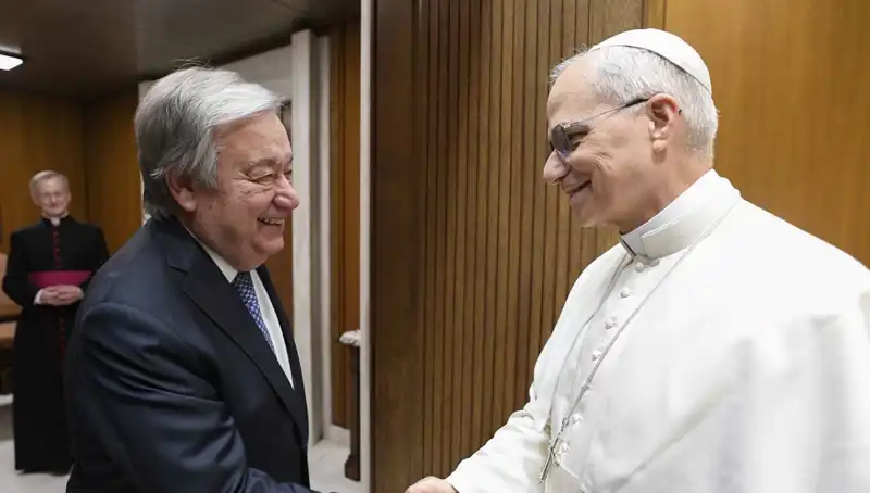 Papa Leo ve Guterres, Küresel Sorunlar İçin Tarihi Bir Görüşme Gerçekleştirdi